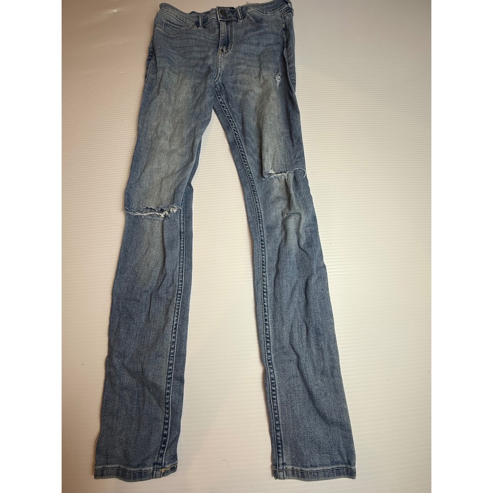 Hollister High Rise Super Skinny Jeans Womens Size 26 Distressed Ripped